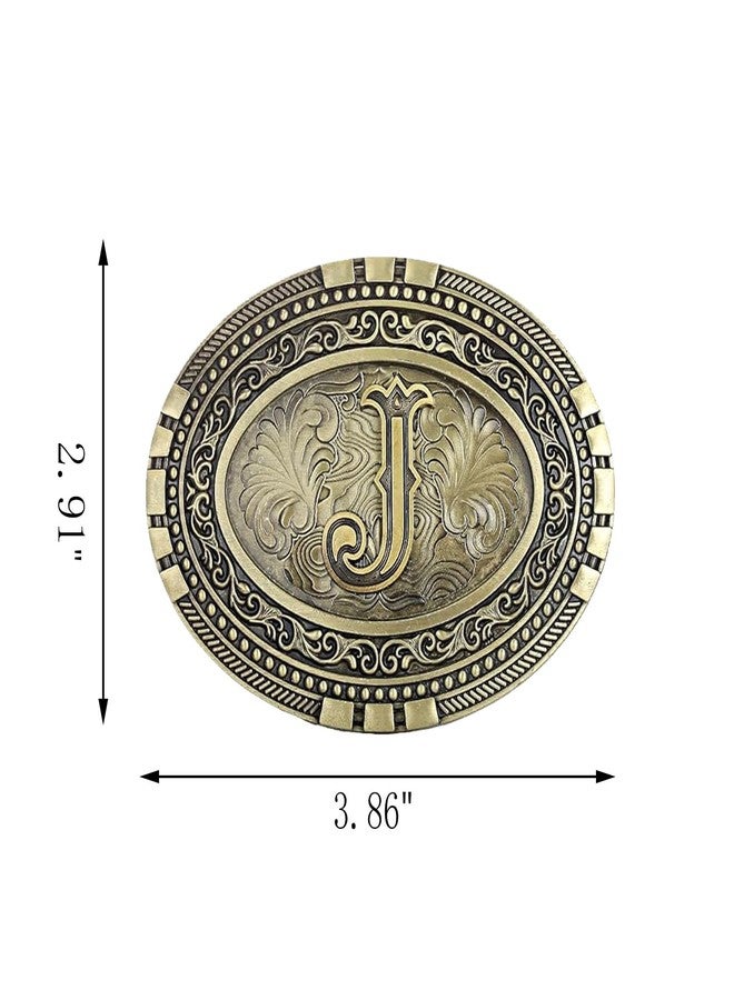 QQA Western cowboy belt buckle initials ABCDEF TO Z Men's novelty upgraded belt accessories (5646J) - Image 2